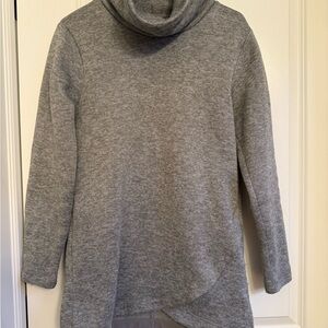 Lands' End Women's Gray Cowl Neck Sweater size small
